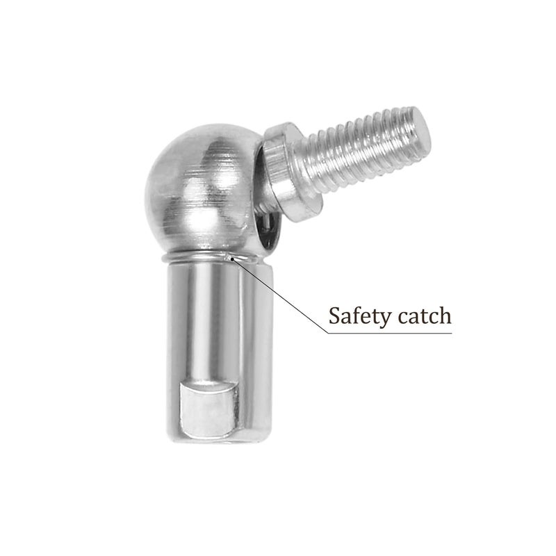 Kozelo 2pcs CS10 Angle Ball Joint - [M6x1.0 Right Female Thread, M6x1.0 Right Male Thread] Gas Spring Elbow Joint Fitting for Automotive, Hinged Door, Cupboard - Image 2